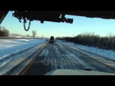 дальнобой  в шт Небраска...trucking after winter storm in Nebr i-80