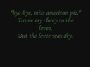 Don McLean- American Pie (with Lyrics)