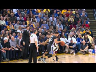 Stephen Curry Drops Amazing Falling Circus Flip Shot