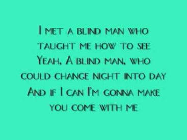 Aerosmith-Blind Man {On-Screen Lyrics}