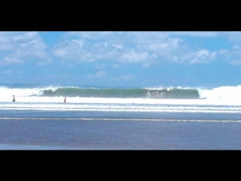 Indian ocean waves in Bali, Seminyak beach