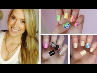 ✹Summer Nail Art!!! Three Easy Designs! ✹